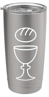 Holy Communion Chalice Bread Faith Graphic Stainless Steel Insulated Tumbler