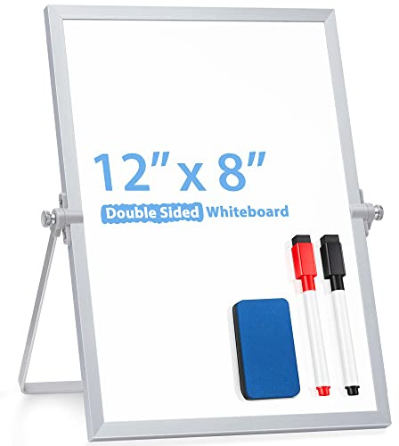 Magnetic Whiteboard Abwischbar für Schreibtisch,Magnetische tragbare doppelseitig beschreibbar Staffelei Whiteboard (30 x 20cm)
