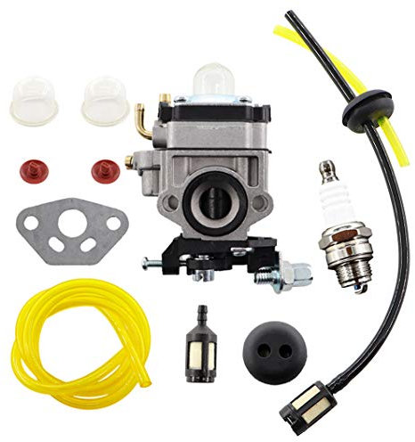 MCHNIC Vergaser mit Dichtung Benzinfilter Benzinschlauch Zündkerze Primer Bulb für 22cc 26cc 33cc 34cc 36cc 2-Takt Trimmer Heckenschere Freischneider Kettensäge