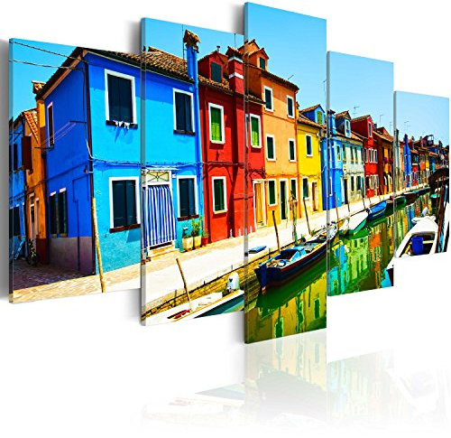 murando Cuadro Acústico Arquitectura 225x112 cm espuma acústica absorbe el sonido aislamiento lienzo de 5 piezas Impresión Artística Decoración de Pared Imagen Gráfica 030202-9