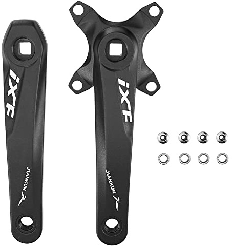 CYSKY Bike Crank Arm Set 170mm 104 BCD, Square Hole Bike Crankset with Chainring Bolts, for Mountain Bike, Road Bike, City Bike, Folding Bike, Ebike