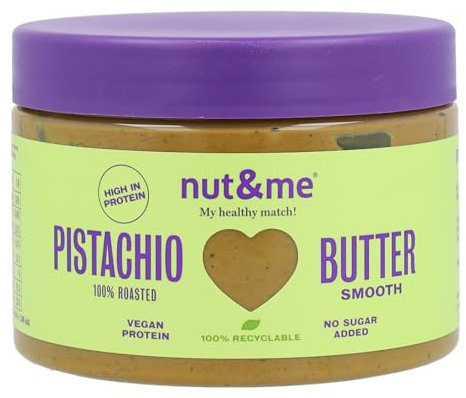 Crema di pistacchio 250 g nut&me | 100% Pistacchio tostato | Senza conservanti o additivi | Senza glutine | Senza zucchero | Ricco di proteine | Vegano |
