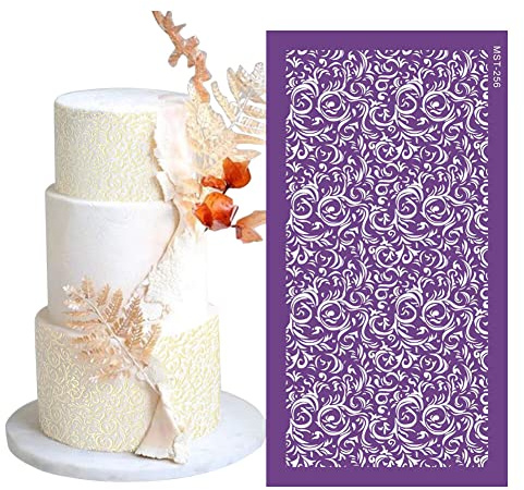 Plantillas para tartas DIY crema de mantequilla plantilla de encaje decoración de pasteles flores plantillas para hornear plantillas para cumpleaños boda decoración de tartas