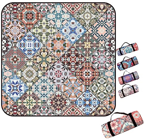 EUPXRHY Picknickdecke 300x300, XXL Picknickdecke Wasserdicht, 3 Schichten Verdickt Groß Piknikdecken Isoliert mit Wasserdichter Rückseite, Picknick Decke Outdoor für Camping, Picknick, Wandern, BBQ