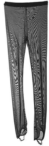 LIUHUO Ice Skating Tights Girls Mesh Breathable Compression Roller Skating Leggings Figure Skating Leggings Black