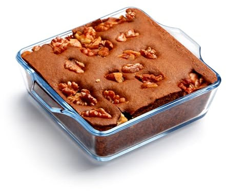 NUTRIUPS pirofila da forno in vetro borosilicato, 12cm mini piatto quadrato forno sicuro lasagnera da forno,0.4L