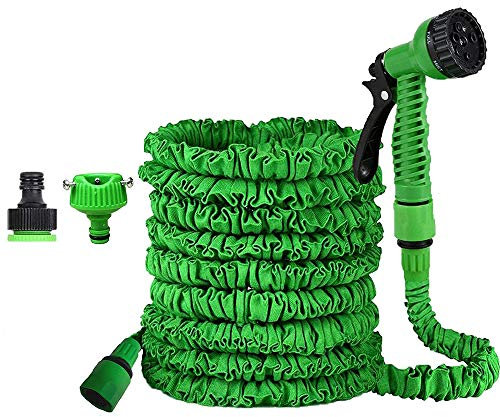 XUJAIOLQP 15 m langer Gartenschlauch, erweiterbarer Wasserschlauch mit 8 Sprühfunktionen, Gartenschlauch für Gartenbewässerung, Autowäsche, Duschhaustiere
