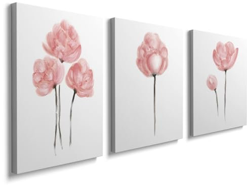 Wall Art Set of 3 Unframed Prints Plant Decor Living Room Bedroom Poster Pictures for Kitchen Walls Home Decor Accessories, GYH0009