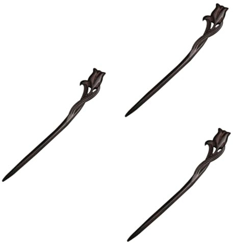 FRCOLOR 3 Piezas palillos de pelo pasador de pelo japonés palillos japoneses para el cabello para pelo hanfu alfiler hair horquilla horquilla de la vendimia De madera
