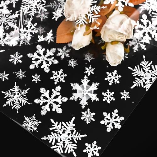 Topeedy snöflinga cellofan omslagspapper ark-2