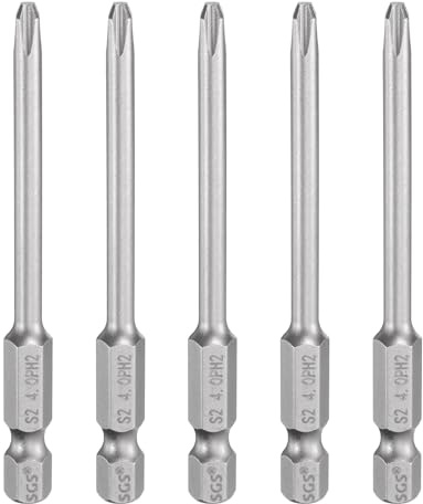 QUARKZMAN 5pcs Embout De Tournevis Cruciforme #2 Ph2 3 (75mm) L Acier S2 | Embout Visseuse long, 1/4 Hex Shank, Acier S2, Magnétique pour Perceuse 0.157 (4mm) Tige