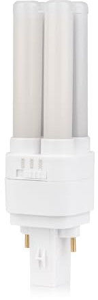 Bright Source LED PL-S Retrofit Compact Bulb, CFL Replacement, G23 2-pin Socket Base, 8W, 960lm, IP44, 3CCT Adjustable Light Colour 3000K 4000K 6000K, for Direct Mains Installation Only