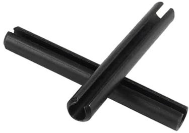 CLENEA Schwarzer 65Mangan-Stahl, elastischer, zylindrischer Spannzapfen, Rollfederstift(6mm,M3)