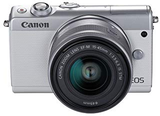Canon EOS M100 Mirrorless Camera with EF-M 15-45 mm lens 24.2MP CMOS 6000 x 4000 pixels, CMOS, Full HD, Touch Screen, White (Renewed)