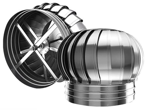 Comignolo Girevole, Cappello Eolico Per Camini In Acciaio Inox, Cappello Del Camino Per Canna Fumaria, 10/16/20/25/30/35/40cm(30cm)