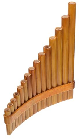 Parliky Rohr Panflöte aus Natürlichem Holz Handgefertigt Leichte und Robuste Holz panflöte für Anfänger Linkshändige Ausführung Schul musikinstrument Tragbar und Langlebig