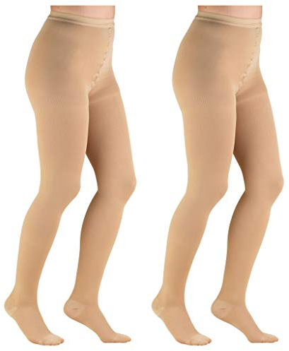 Truform 20-30 mmHg Kompressionsstrumpfhose, Beige, zierlich, 2 Stück