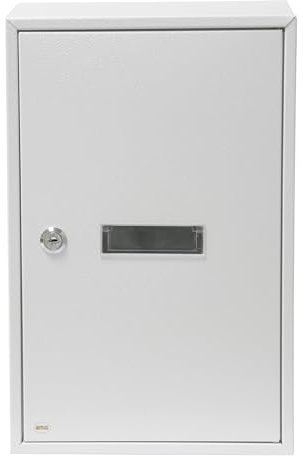 Amig - Cassetta delle Lettere Interne | Boccali per Pareti, Pareti o porte | Adatto per Raccogliere Lettere dall'Esterno | In Acciaio | Colore Bianco | Dimensioni 40 x 25 x 10 cm | Bocca: 5x20 cm