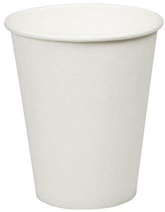 We Can Source It Ltd – Single Wall White Paper Cups 8oz – Recyclable Disposable Cups for Hot and Cold Drinks – Strong Paper Catering Cups for Home Office Cafes Events - Pack of 1000
