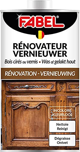 Fabel - Rénovateur Meubles bois, Détachant et Raviveur Bois cirés ou vernis, Estompe griffes, auréoles, taches, rayures, Traitement anti-vieillisemment, 250 ml