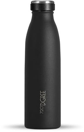 720°DGREE Edelstahl Trinkflasche “milkyBottle” - 500ml - Perfekt für Kinder, BPA-Frei, Auslaufsicher, Kohlensäure geeignet - Kleine Thermosflasche für Sprudel, Sport, Schule, Fitness