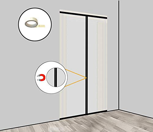 Green Home Staubschutztür Magnet (Vlies) | Bautür mit Magnetverschluss | 1,20 x 2,20 m | Inkl. doppelseitigem Klebeband | Wiederverwendbar, atmungsaktiv, robuster Staubschutz für Renovierung & Umbau