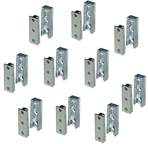 Gedotec Möbelverbinder zum Schrauben Bettverbinder Metall Korpusverbinder unsichtbar - SOLID | Einhänge-Verbinder Beschlag für Möbel-Schränke & Metallbau | 10 Set - Schwerlast-Holzverbinder 250 kg