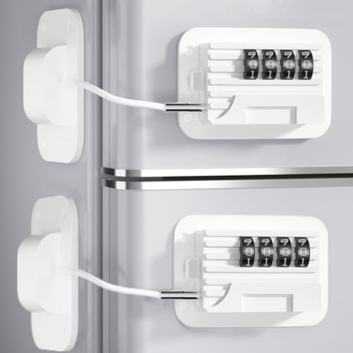 2 Stück Kühlschrank Schloss mit Code Ohne Bohren Kindersicherung Schrank mit Passwort für Kinder Kühlschrankschloss für Gefrierschrank Schränke Kindersicherung Zahlenschloss für Fenster Kühlschrank