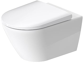 Duravit D-Neo Set pour WC suspendu, avec WC suspendu, fixation invisible, siège de WC amovible inclus, 45770900A1