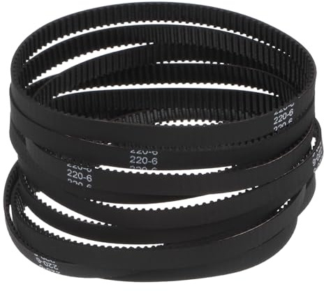 sourcing map Cinghia dentata 2GT ad anello chiuso in gomma 220-2GT-6, 6 mm di larghezza x 220 mm di lunghezza, cinghia dentata per stampante 3D, 10 pezzi