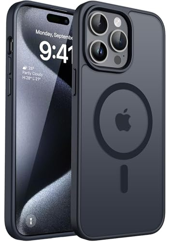 CACOE für iPhone 15 Pro Max Hülle mit Militärschutz für MagSafe Handyhülle | für iPhone 15 Pro Max Case,Transluzente Matte,37×N52 Magnete,12 Fuß Fallschutz,2400 GS Magnetkraft,Erhöhter Kameraschutz