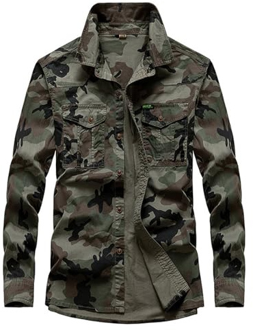 Gefomuofe Chemise Tactique pour Homme, Chemise Fonctionnelle à Séchage Rapide, Chemise Tactique pour Homme, Manches Longues, Chemise Respirante pour Homme, Chemise Militaire, Chemise pour Armée