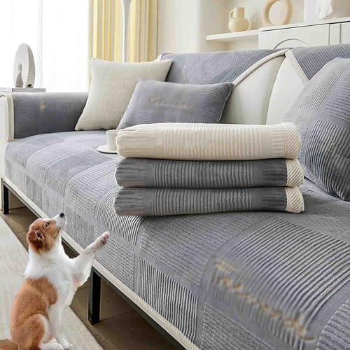 HLTQL Sofabezug Ecksofa L Form, Sofaschoner rutschfest Sofa Überzug U-Form, Sofadecken Für Sitzfläche Sofaüberzug Sofaüberwürfe Couchschoner Hund Katze, Waschbar(#1,70x180cm)