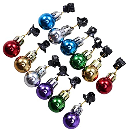 FUNOMOCYA Stück Bartclips mit Weihnachtskugeln Weihnachtsdekorationen Bartschmuck Weihnachtsbart Weihnachtsmann-Bartclips Zufälliger Stil