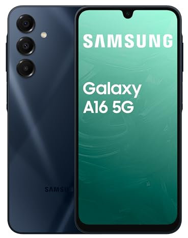 Samsung Galaxy A16 5G 128 Go, Smartphone Android déverrouillé, écran 6,7, batterie 5000 mAh, Bleu nuit, Version FR
