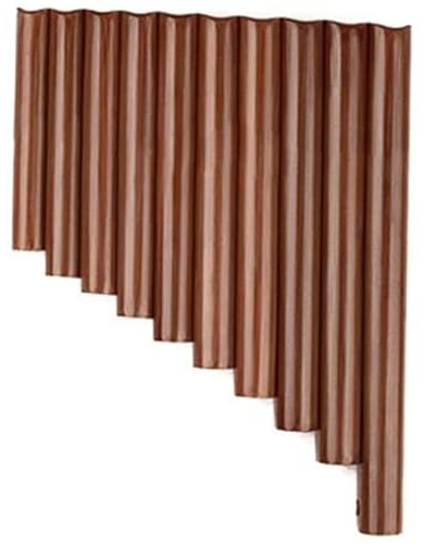 Panflöte Konzert 8/10 Pfeifen Panflöte Panflöte Holzblasinstrument Chinesisches Traditionelles Musikinstrument Braune Bambus-Panflöte(Right 10)
