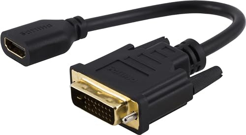 PHILIPS Adaptador DVI a HDMI, Paquete de 8, 4K @ 30 Hz, Funciona con televisores Inteligentes, Roku, Fire Stick, BLU Ray, Dispositivos de transmisión, monitores, proyectores, SWV3193B/37