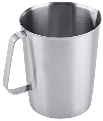 Misurino in Acciaio Inossidabile 2000ml, Brocca per Latte con Beccuccio a Becco D'anatra Brocca per Schiuma Facile da Pulire con Calibrazione Chiara per Acqua caffè Al Latte 17,2cm