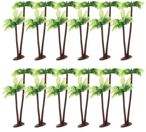 DOITOOL Kunststoff-Palmen 12 Stück Kunststoff-Kokospalmen-Modellbäume Künstliche Bäume Miniatur-Pflanze Für Kuchendekorationen Für Krippentöpfe Bonsai-Bastelarbeiten Mikro-Landschaft