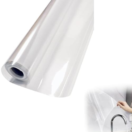 1 pellicola protettiva da parete trasparente, elettrostatica, 40 × 300 cm, per mobili, autoadesiva, statica, lavabile, per cucina, pareti, mobili, ufficio.
