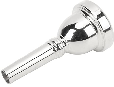 Portavoz de trombón, boquilla de euphonium para un sonido superior, excelente para accesorios de instrumentos de barítono y trombón (Plata)
