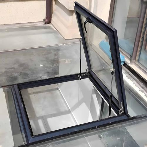 Dachfenster Für Häuser, Dachboden-Sonnenzimmer, Fenster Und Lichtschacht-Tür Für Keller, Deckel Für Kellerabgang/Sonnenzimmer/Ställe/Gartenhäuser(LxW:65x75cm(26x30in))