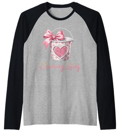 Cleaning Lady Housekeeping Cleaning Lover Housekeeper Raglan Baseball Tee