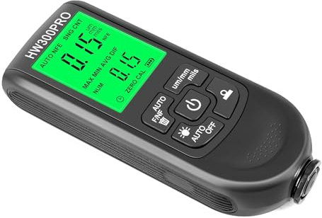 Paint Thickness Gauge, Digital Coating Gauge Magnetic and Non-magnetic, Wide Measurement Range, Advanced Tech, Smart Battery Management, Portable and Precise, Essential Tool for (Black)