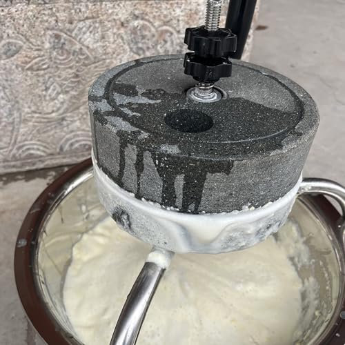 YKMYXZ, Hand Stone Mill Grinder with Stainless Steel Frame, Kitchen Flour Grain Mill Easy to Assemble Diameter(23cm (9) Diameter)
