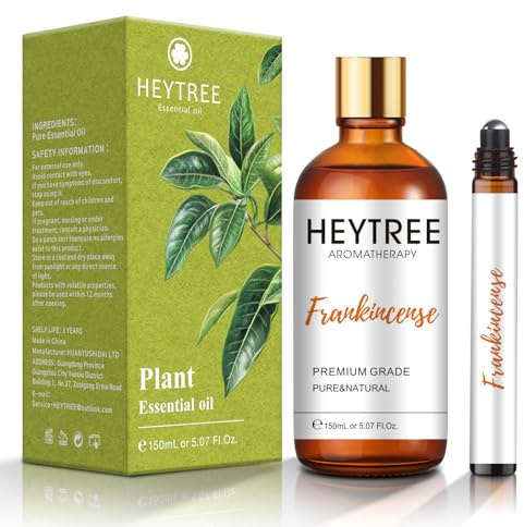HEYTREE Weihrauch-Ätherisches Öl 150ml - Beruhigendes Öl für Hautpflege, Massage, Entspannung