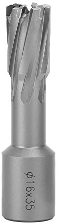 Foret à noyau creux en métal outil de coupe en acier rapide pour plaque de cuivre en acier inoxydable plaque d'aluminium argent 15mm 16mm 17mm 19mm 20mm 35mm de profondeur (16 * 35mm)