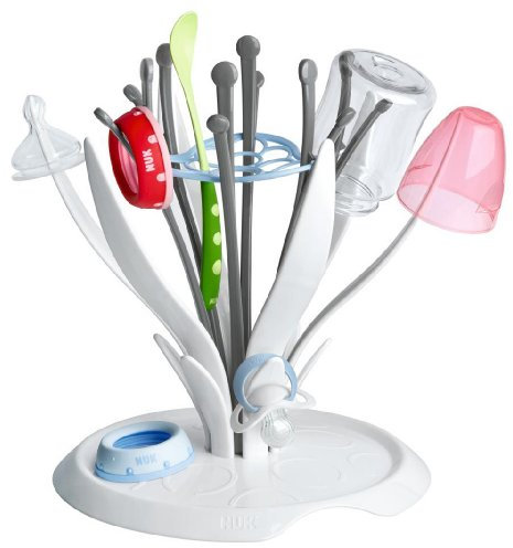 NUK 10256311 MultiDry Trockenständer praktisches von bis zu 6 Flaschen und Zubehör, BPA frei