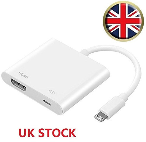Adaptador de Lightning a TV AV Digital HDTV 1080P para iPhone 8/7/6/5/iPad Air/Mini/Pro