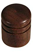 Boston Potiknopf, Dome Knob, Holz, 2 Ringe, Walnuss, 15x18mm